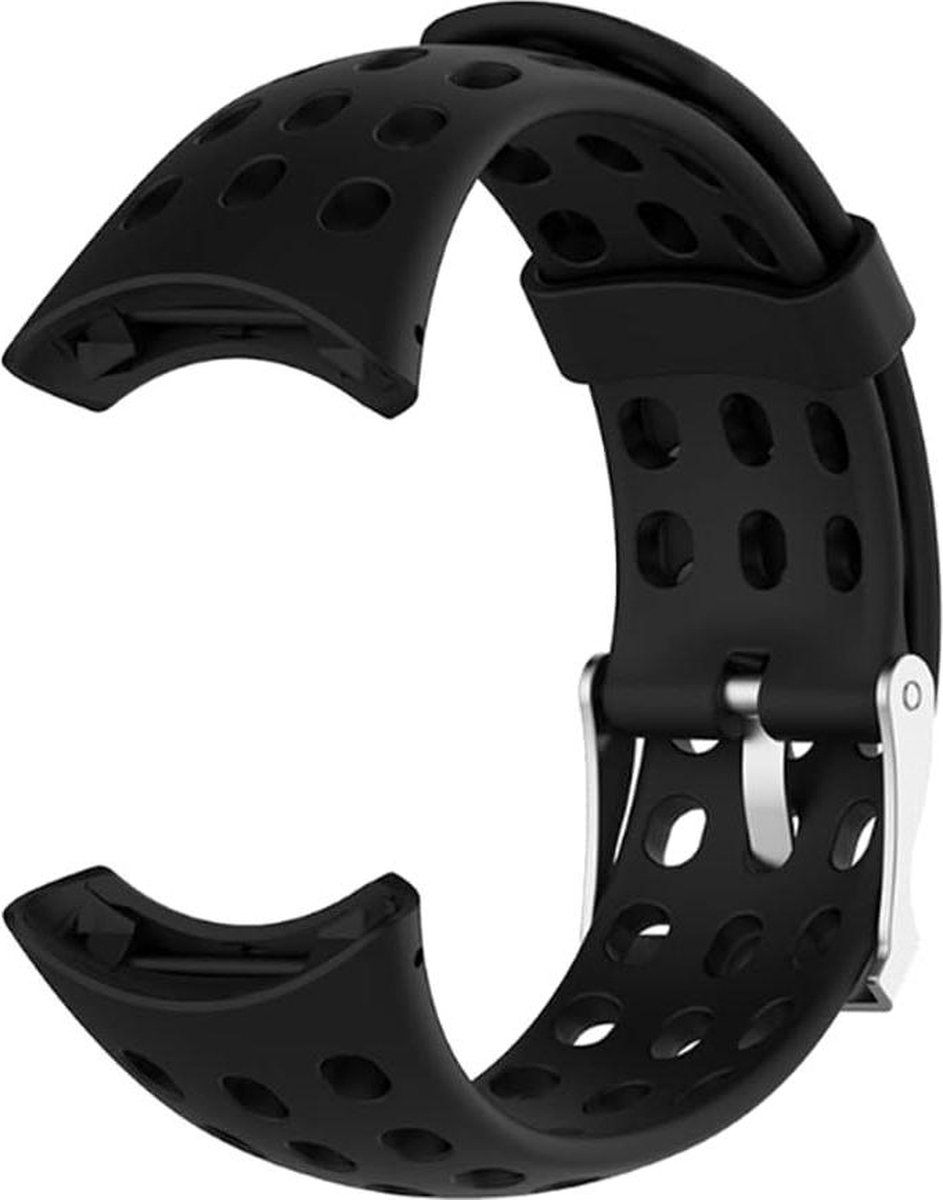 Duurzame Comfortabele Siliconen Rubberen Polsbandarmband voor M1 M2 M4 M5 Smartwatch Zwart .