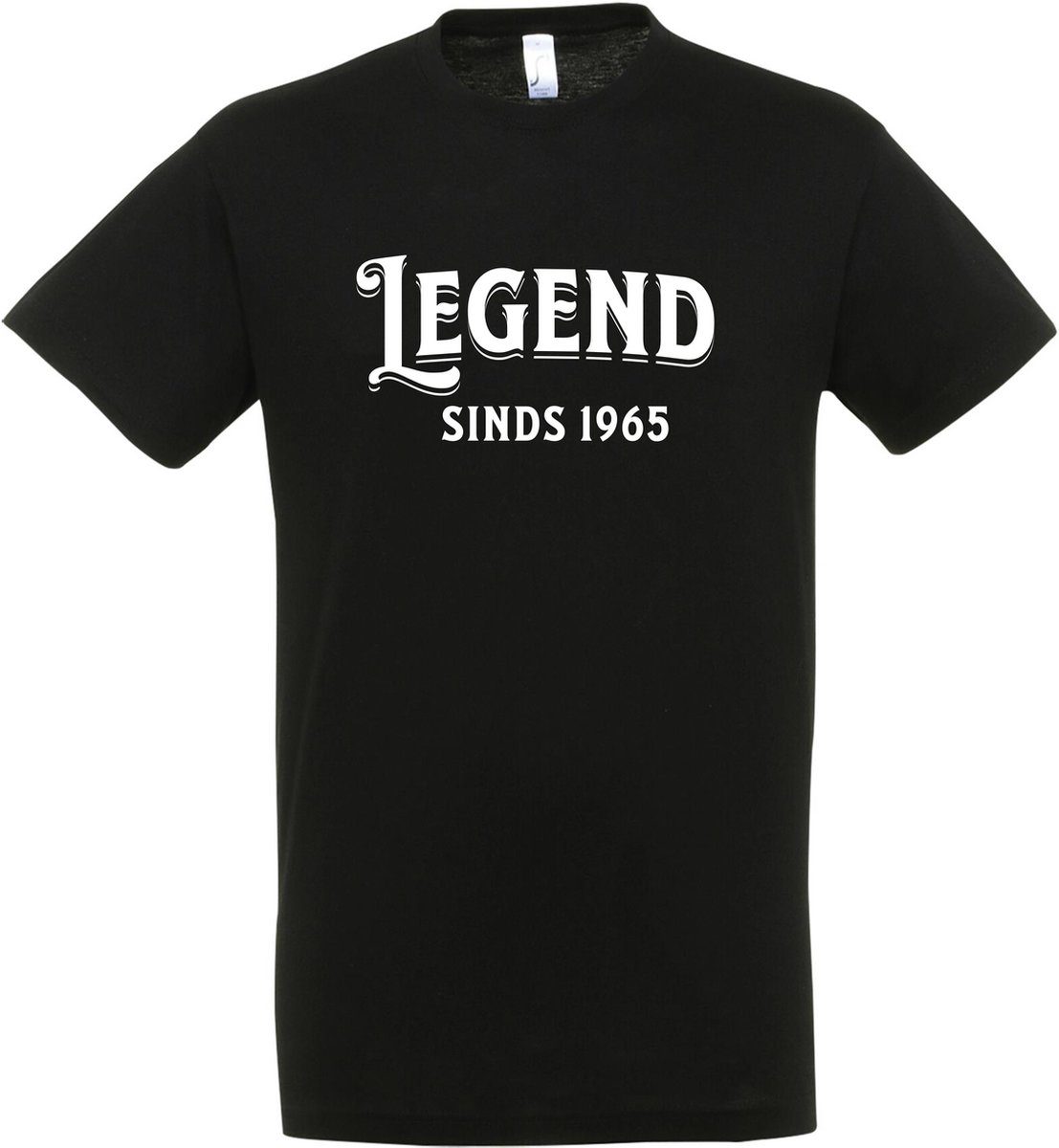 Legend Sinds 1965 - Maat L - Verjaardag en feest cadeau - Kado tip – 60 jaar cadeau - 60 jaar - T-shirt - 1965- Heren