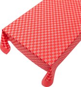 Gecoat tafellinnen Flamand Rood -  140 x 450 cm - Rood tafellaken - Tafelkleed plastic - Voor buiten en binnen - Verschillende maten - Geleverd in een koker