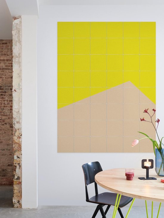 IXXI Color blocking - Yellow Beige - Décoration murale - Abstrait - 80 x 100 cm