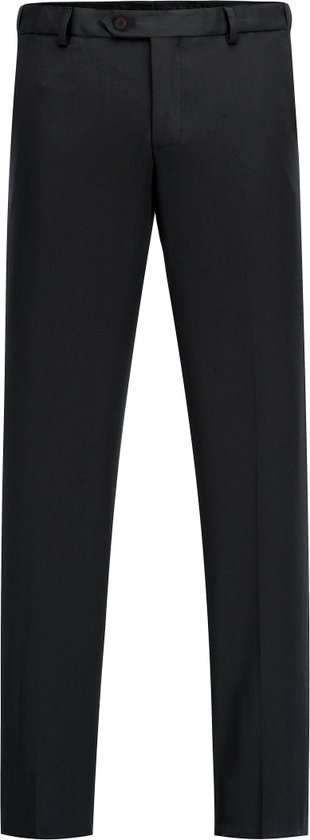 Zwarte nette pantalon met knoopsluiting.