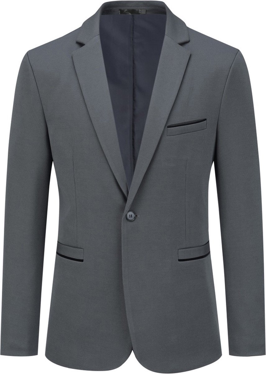 ALLTHEMEN Heren Stretch Blazer Slim Fit Jasje - Zakelijk Pak Jasje - XL