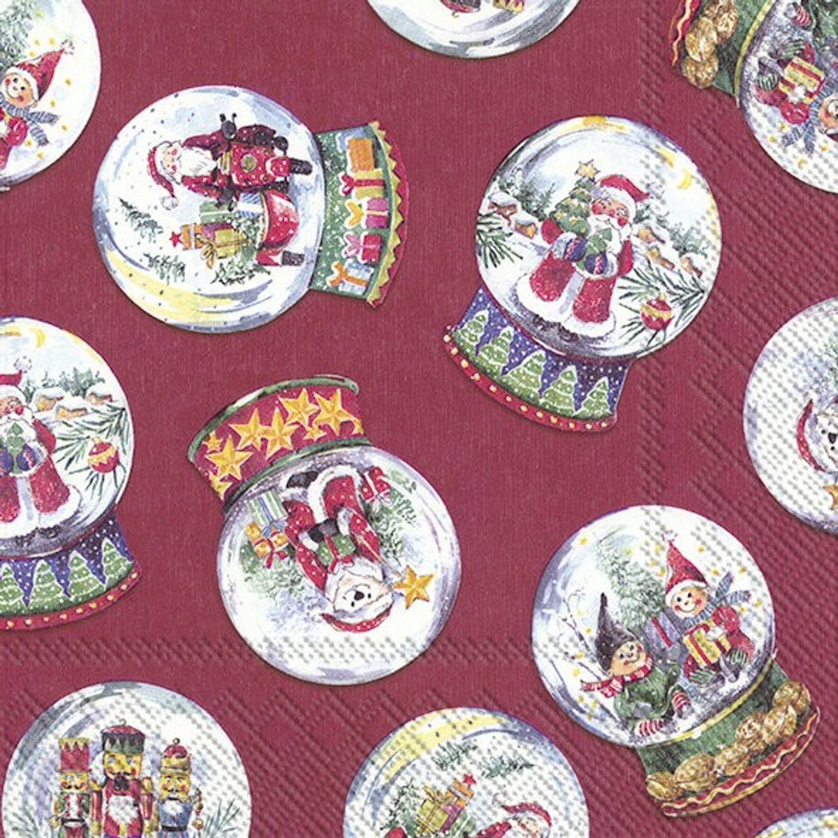 IHR - Lunch servetten - Schneekugel Red