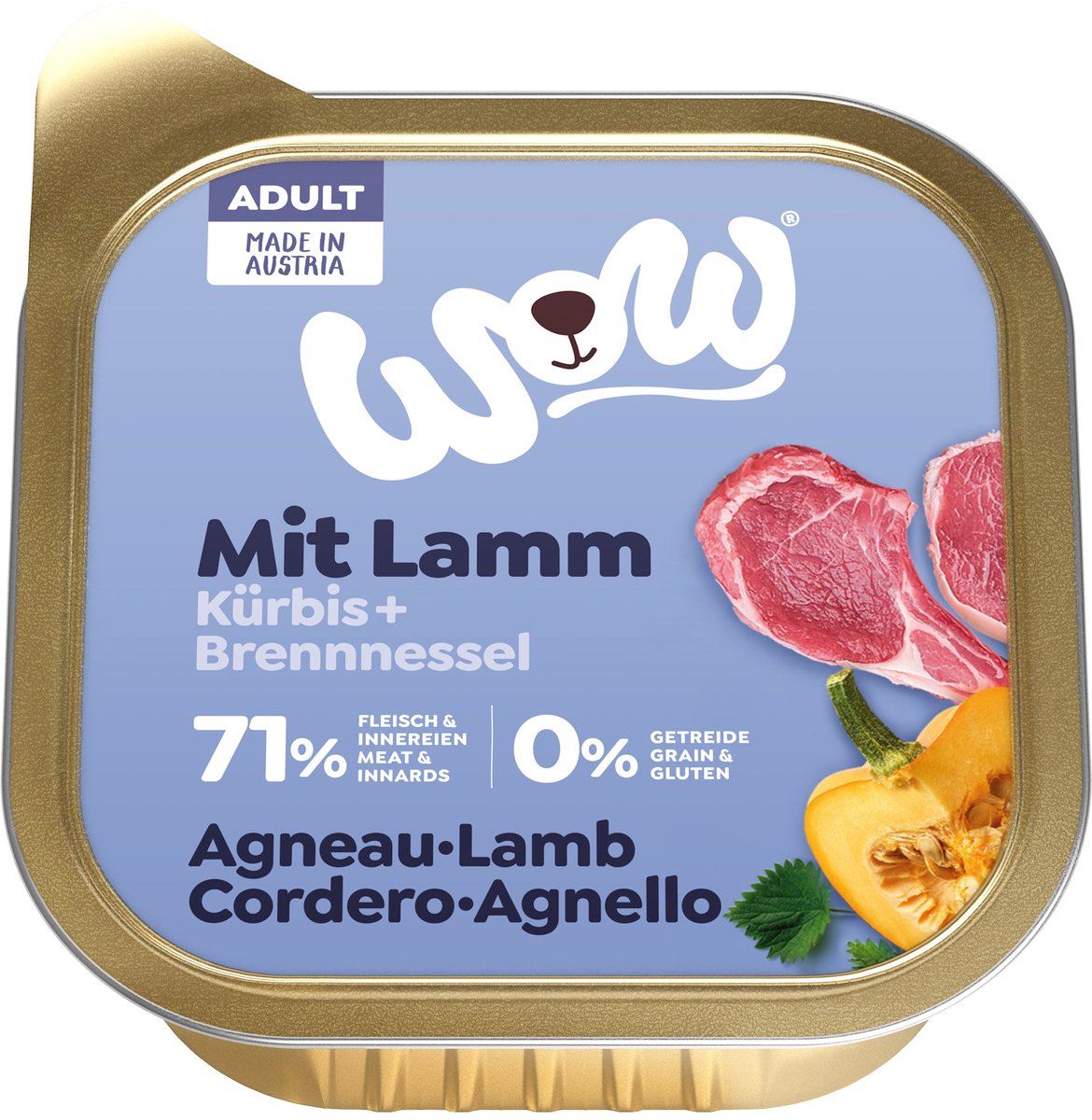 WOW! Adult hondenvoer - kuipje - lam - 11 x 150 g