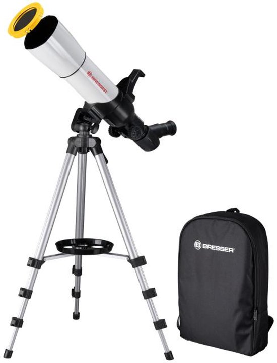 BRESSER SpaceRacer 70/400 Refractortelescoop voor Beginners – Sterrenkijken met Augmented Reality & Zonnefilter