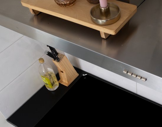 KitchenYeah® Protection plaque induction 80x55 cm - Noir - Citation - Bon appétit - Protege plaque de cuisson - Couvre plaque induction - Protecteur d'induction - Cuisine