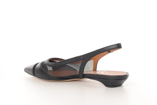 Escarpins femme Maury slingback en cuir noir