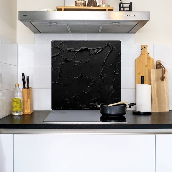 KitchenYeah® Protection plaque induction 60x55 cm - Noir - Peinture - Protege plaque de cuisson - Couvre plaque induction - Protecteur d'induction - Cuisine