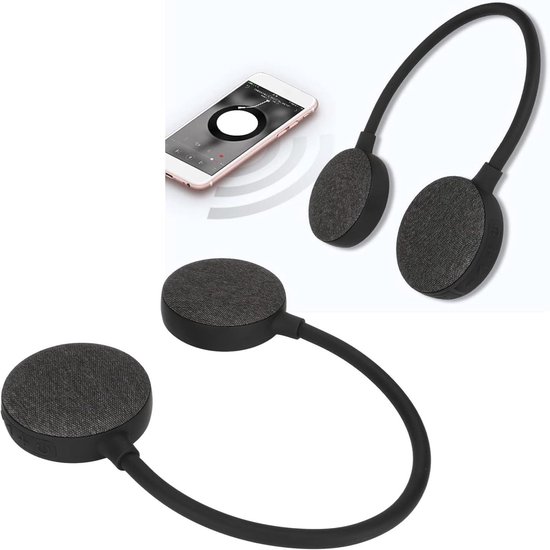 Bluetooth nekband speaker draadloos lichtgewicht stereo 3W x 2 met microfoon en Bluetooth 5.0 bereik 20m zwart