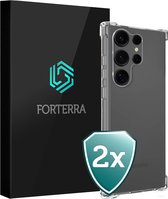 Coque Compatible avec Samsung S25 Ultra Coque Antichoc Siliconen Cover - Coque Compatible avec Samsung Galaxy S25 Ultra Coque Antichoc Back Cover - Transparent - 2 PACK