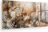 Peinture sur verre 80x40 cm - Décoration de Fleurs - Photo sur verre - Peinture de salon - Peintures de chambre - Plaque de verre de décoration de chambre - Peintures sur verre de Décoration murale - Décoration murale - Peinture sur verre abstraite