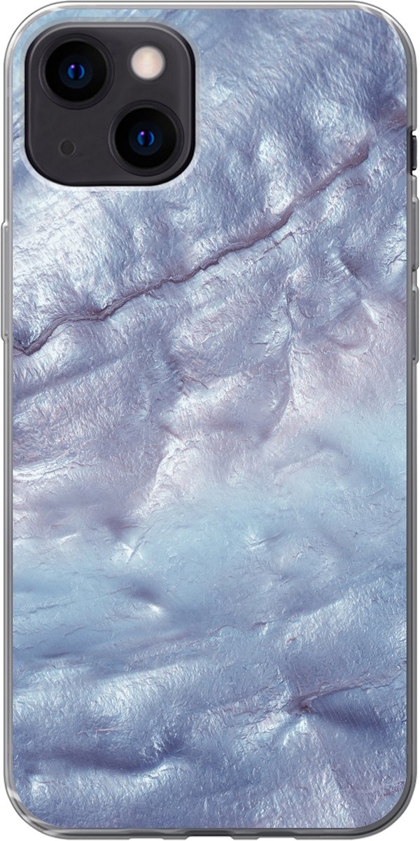 Telefoonhoesje Geschikt voor iPhone 13 hoesje - Mineralen en gesteenten - Natuursteen - Parelmoer - Siliconen Telefoonhoesje Telefoonhoesje
