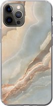 Telefoonhoesje Geschikt voor iPhone 13 Pro hoesje - Luxe - Mineralen - Natuurstenen - Siliconen Telefoonhoesje Telefoonhoesje