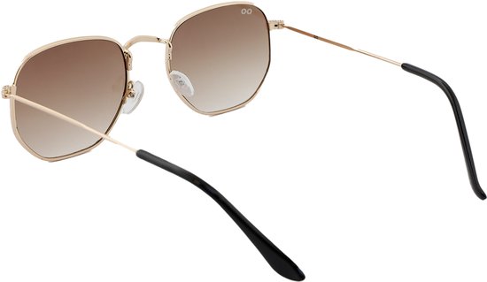 Croon Zonnebril Jimmy Unisex Cat. 3 Rechthoekig Goud/bruin van Croon — afbeelding 4