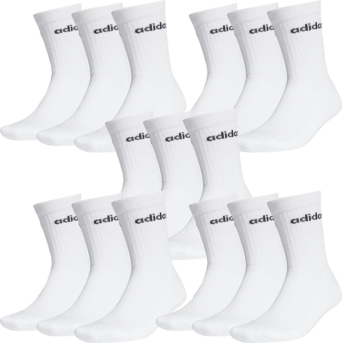 SOKKEN 15 paar adidas HC CREW 3p tennissokken sportsokken unisex Wit