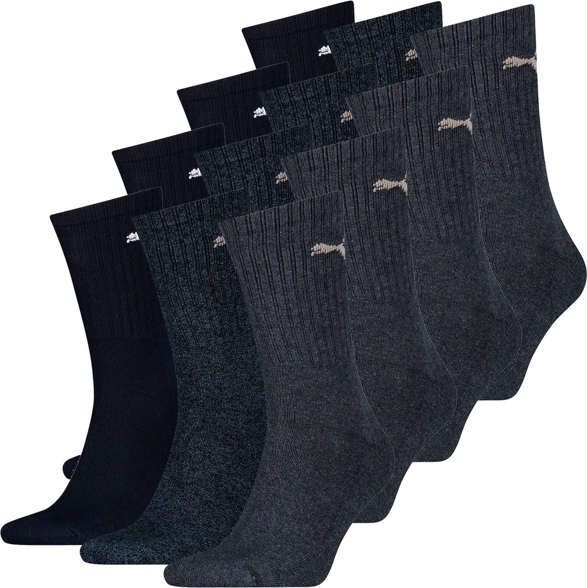 SOKKEN 12 paar Puma sportsokken tennissokken 49 Unisex voor hem en haar Marineblauw