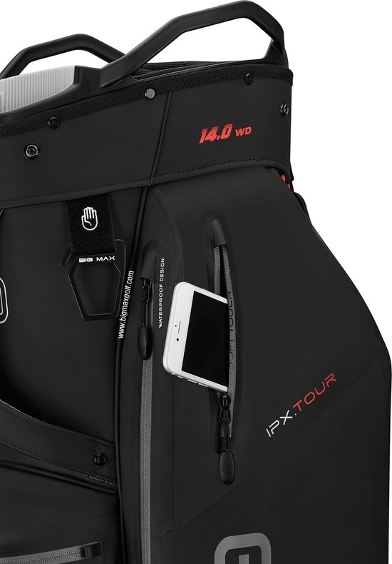 Big Max AQUA IPX Tour - Waterdichte Golftas - Cartbag - Zwart van Merkloos — afbeelding 4
