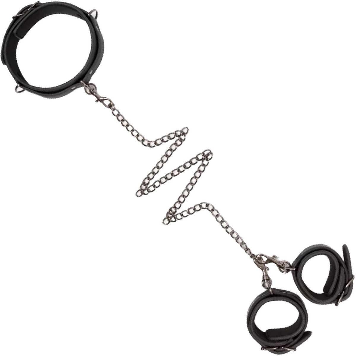 Handboeien met halsband - Kunstleer