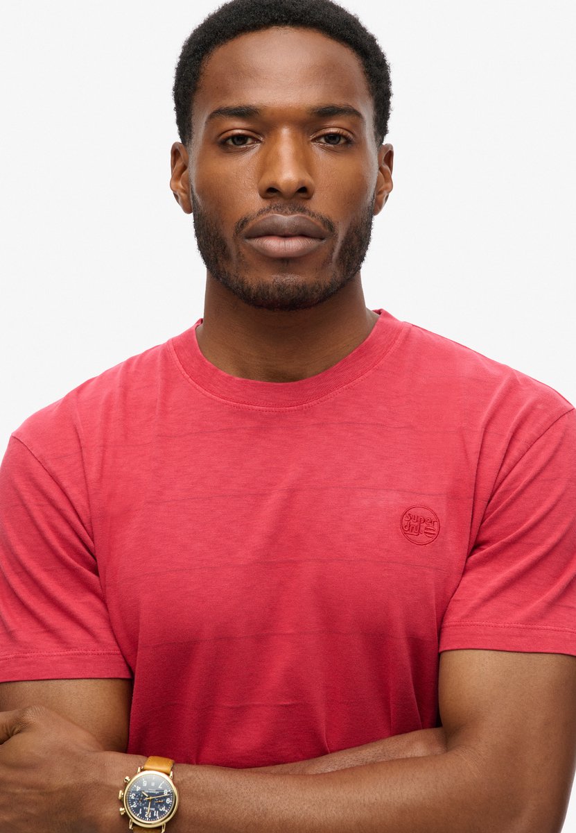 Superdry Vintage Texture T-shirt van biologisch katoen Heren T-shirts Rood