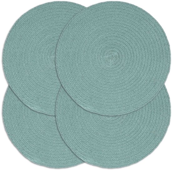Placemats Katoen Wit 35 X 50 Cm - Set Onderzetters Shabby Chic Landhuis Stijl
