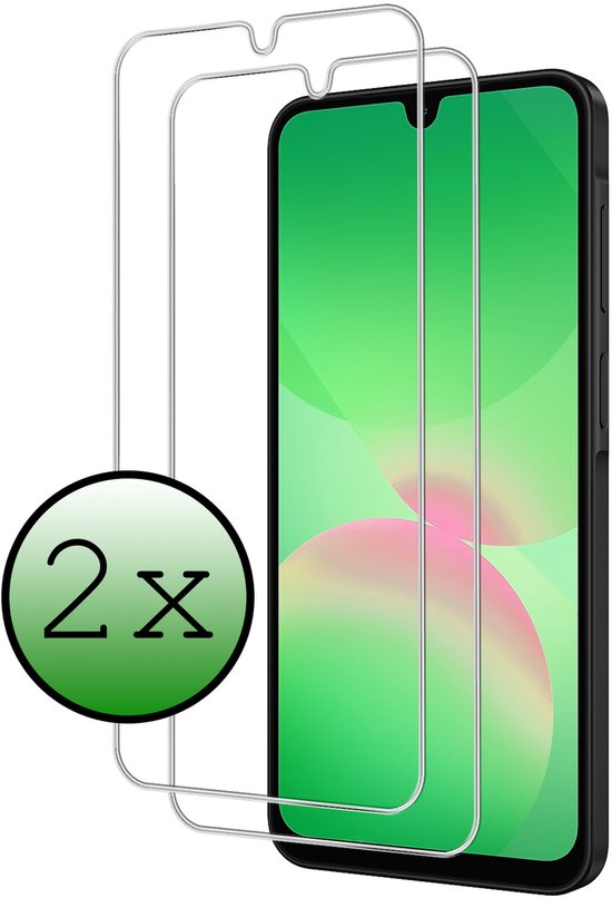 Screenprotector Samsung Galaxy A26 – 2 stuks gehard glas, extra sterk, krasbestendig, helder, dun design