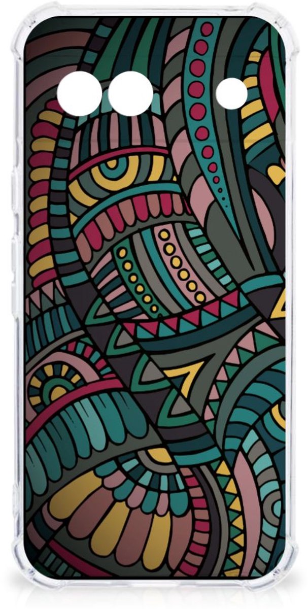 Google Pixel 8A Doorzichtige Silicone Hoesje Aztec