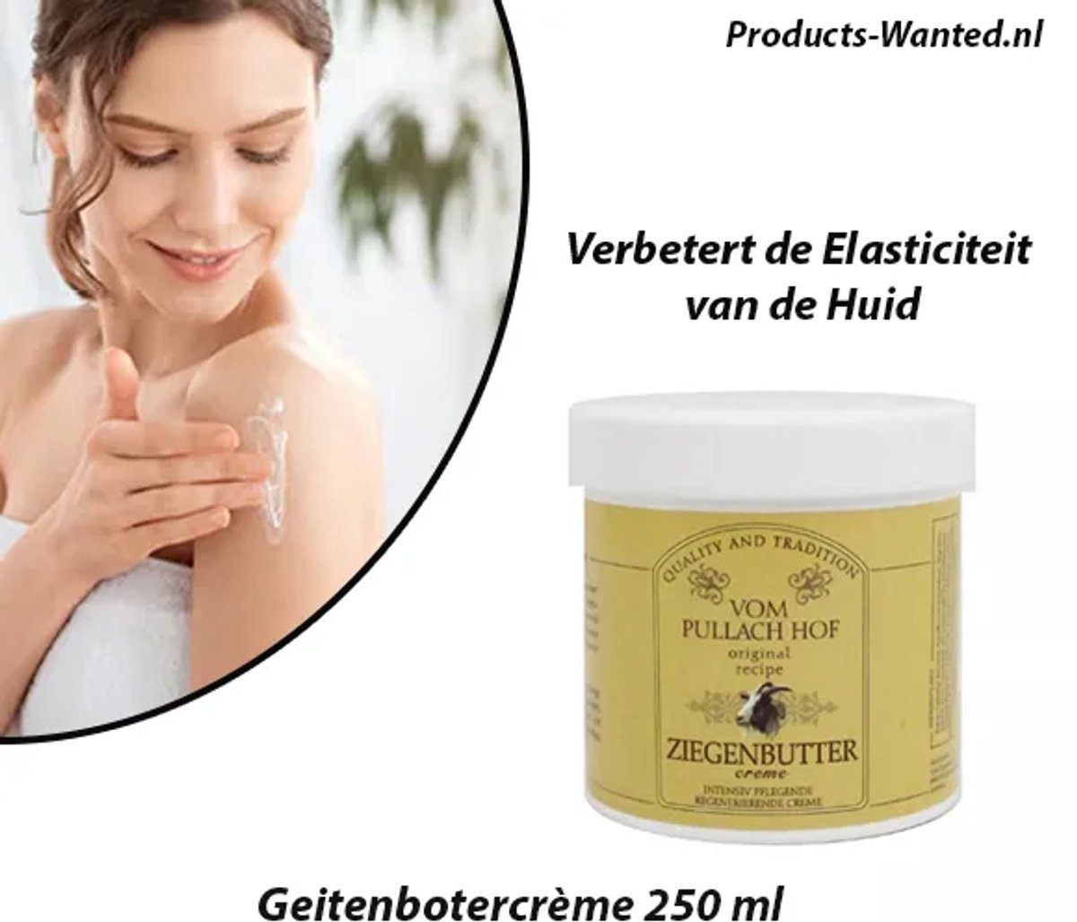 2 Potten Geitenbotercrème Verbetert de Elasticiteit van de Huid