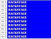 Standaard bedrukte polsbandjes - 500 stuks - BACKSTAGE (blauw)
