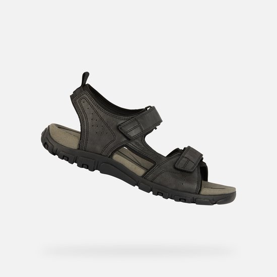 Sandales pour femmes GEOX UOMO SANDAL STRADA B - BLACK - Taille 45