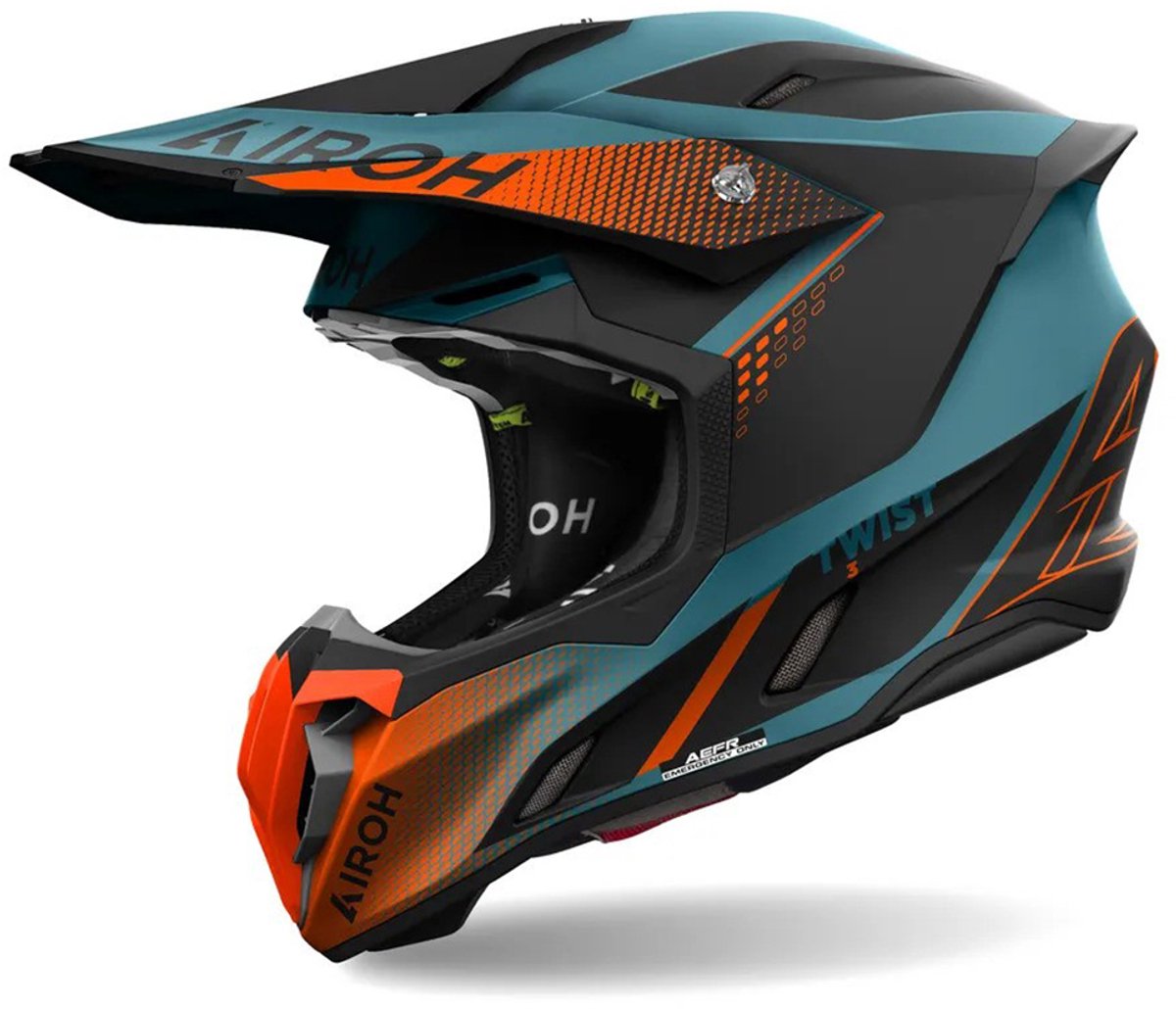 Airoh Twist 3.0 Shard Orange Blue M - Maat M - Helm