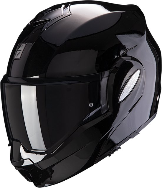 Scorpion Exo-Tech Evo Glossy Black - Systeemhelm - Maat S - Motorhelm - ECE 22-06 gekeurd