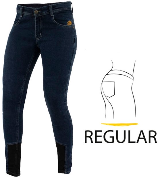 Trilobite 2063 Allshape Regular Fit Dames Blauw Motorjeans - Maat 28 - Broek
