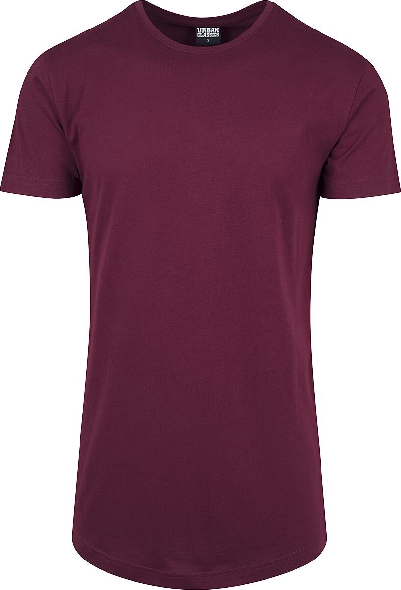 Urban Classics Shaped Long Tee Heren T-shirt bordeauxrood L