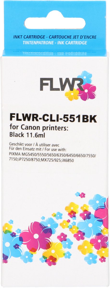FLWR - Cartridges / Canon CLI-551XL / zwart / Geschikt voor Canon