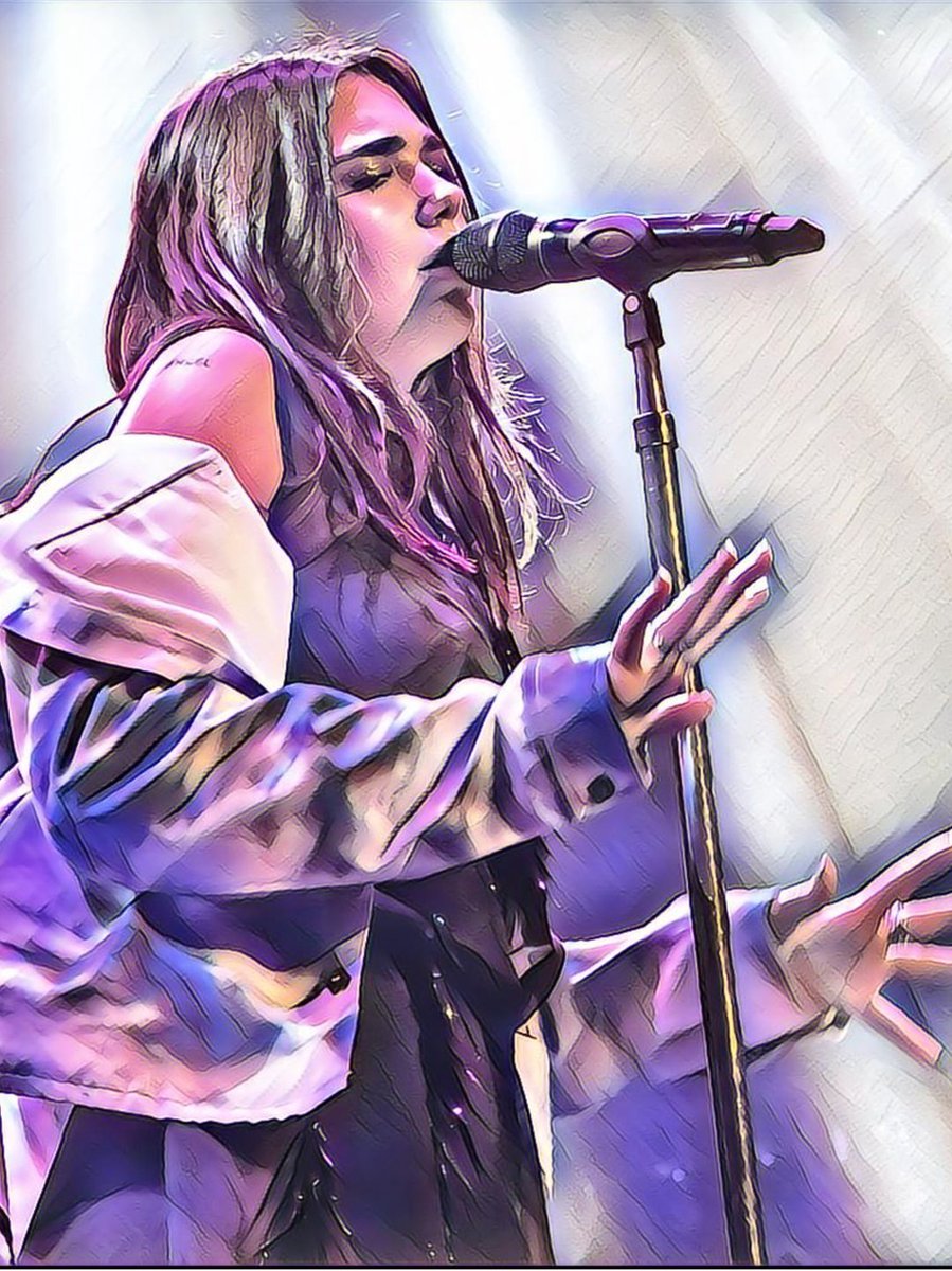 Passionforart.eu Dua Lipa 1-4 - Poster - 50 x 70 cm paars