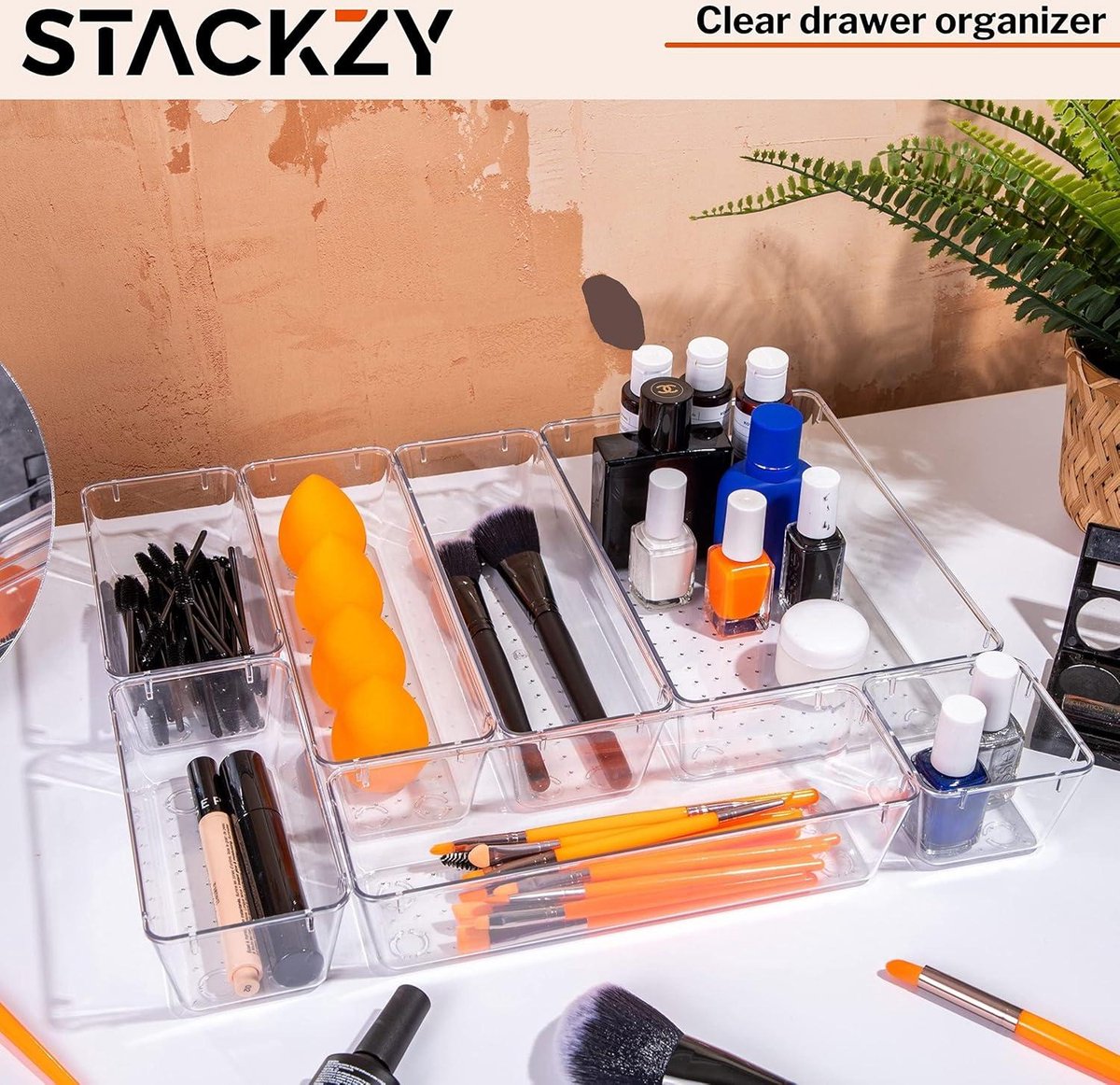 Besteklade organizer set - lade organizer voor gebruiksvoorwerpen - bestek set verdeler - keuken opslag - compacte make-up opslag voor slaapkamer - 16 stuks