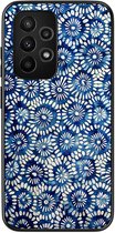 Coque rigide en TPU pour Samsung Galaxy A52 5G - Motif marguerites azur - Blauw - Beautiful Housses de téléphone