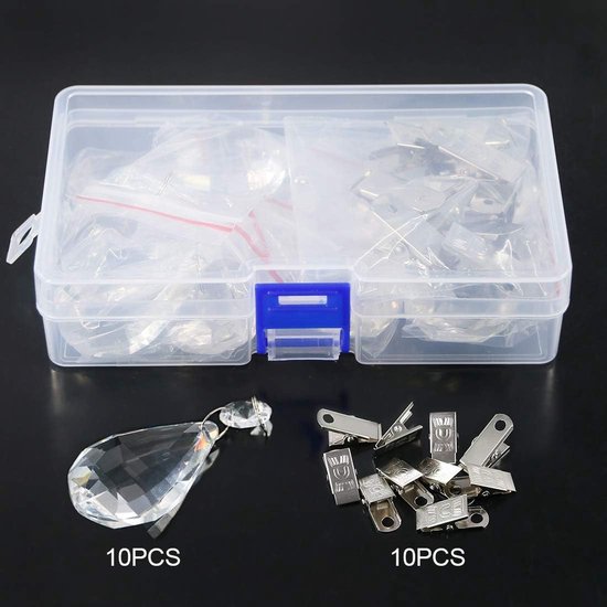 Swpeet 10 Tafelkleedgewichten Met Clips – Kristalglazen Waterdruppelhangers En Roestvrijstalen Clips Voor Picknicktafels (binnen En Buiten)