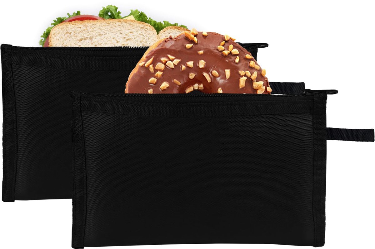 My Ninki ® Stijlvolle Herbruikbare Geïsoleerde Snackzakken voor Dagelijks Gebruik, Vaatwasbestendig en BPA-Vrij, 2 Stuks