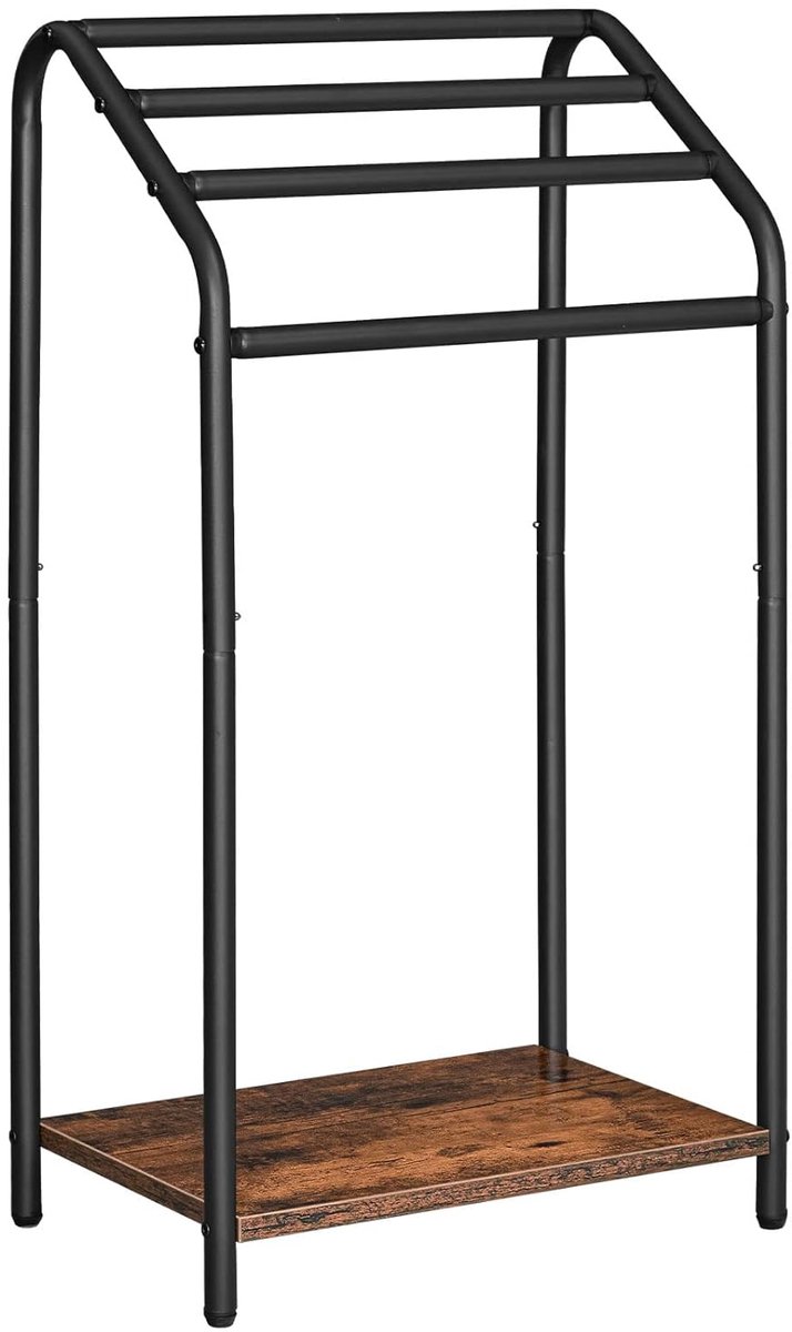 TRANKIELO® - Vrijstaande Handdoekhouder met 4 Stangen – Industriële Stijl – Ruimtebesparend – Stabiel – 41,5 x 28,5 x 79,5 cm