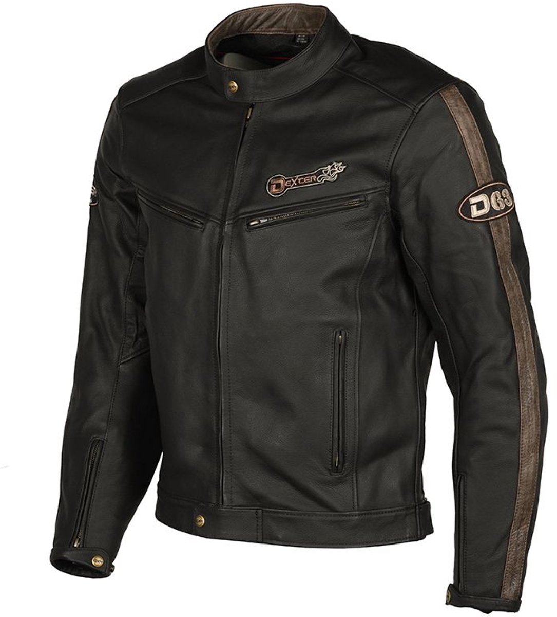MOTOBLOUZ Motorjas D63 Mannen|4-seizoenen|Bruin S CE-gekeurd