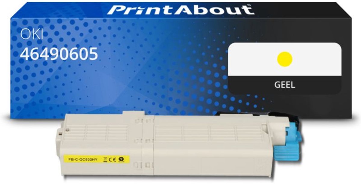 PrintAbout Huismerk OKI 46490605 Toner Geel
