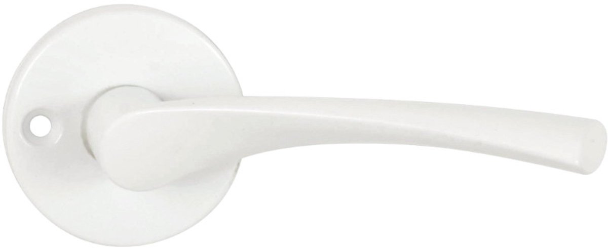 Domino® Deurklink EVA-R WHITE - Wit - Deurkruk, Deurbeslag, Deurklinken voor Binnen - Deurbeslag van aluminium - Deurklink voor kamerdeur, kantoordeur, kelderdeur en binnendeur