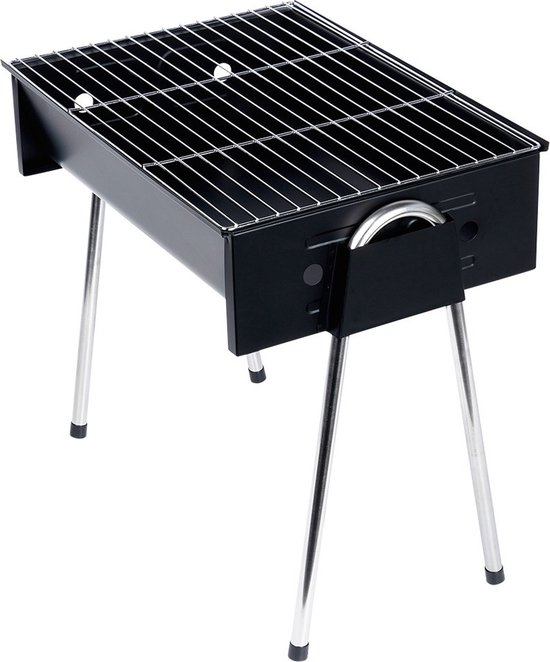 Houtskool Barbecue Compact Mobiel 48x33x46 cm - Houtskoolgrill - Grilloppervlak - Grillrooster — afbeelding 2