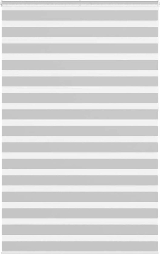 vidaXL - Store enrouleur Zebra - 150x230 - cm - largeur du tissu - 145,9 - cm - gris clair