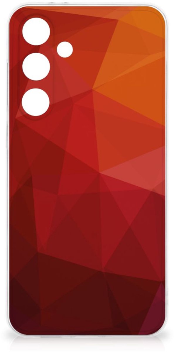 TPU Hoesje voor Samsung Galaxy S24 FE Polygon Red