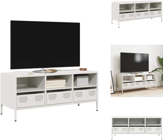 vidaXL Tv-meubel 105x35x50 cm staal mosterdgeel, meubelset voor tv