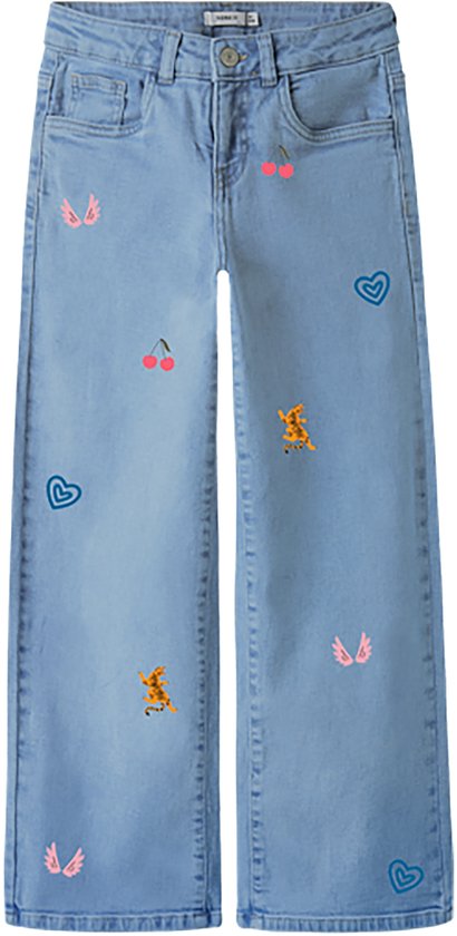 Pantalon jeans Name it Winter pour filles - denim bleu clair