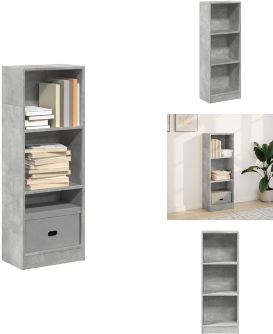 vidaXL Boekenkast 100x33x187,5 cm bewerkt hout zwart