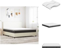 vidaXL Binnenveringmatras - Binnenveringmatrassen - Tweepersoonsmatras - Tweepersoons Matras - Binnenveringmatras middelhard 160x200 cm